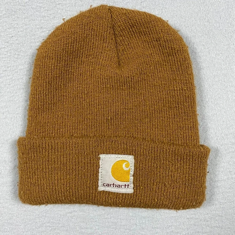 Carhartt Toddler Brown Acrylic Knit Cuffed Beanie Watch Hat CB8905 D15 OSFM